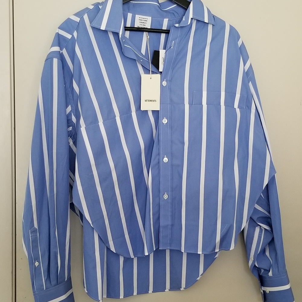 Vetements Oversized Striped Button Shirt 2018